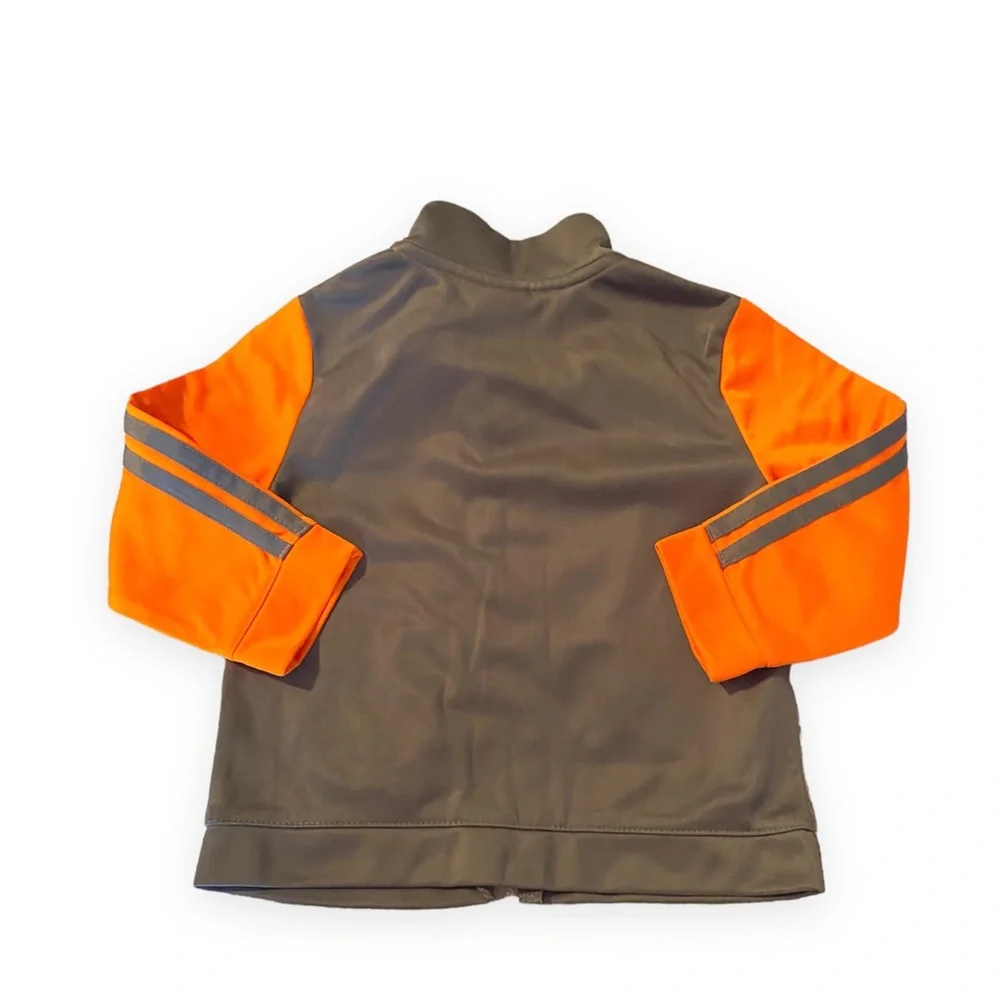24 month boys Silverish Gray and Orange Track Suit